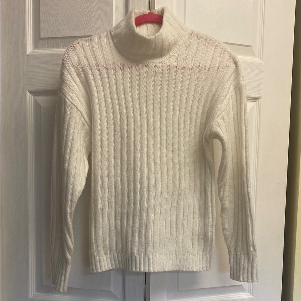Cozy White Turtleneck Sweater